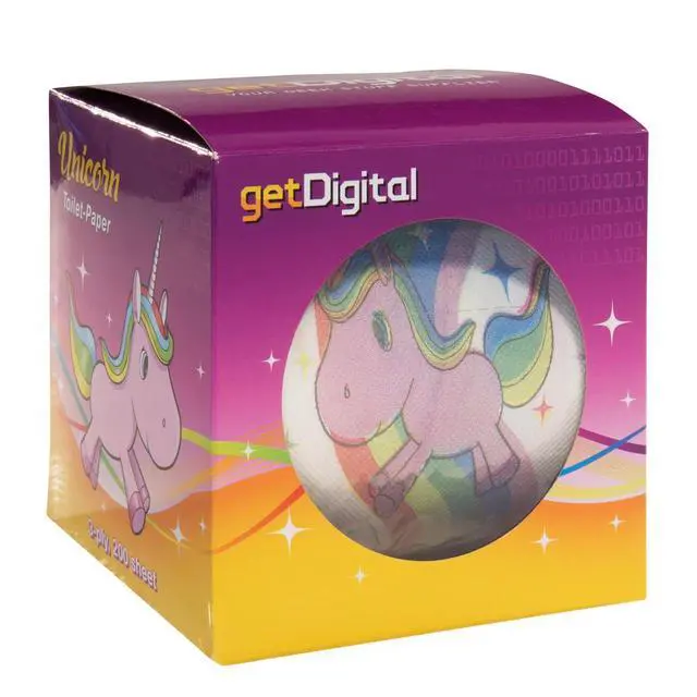 Alt view image 6 of 7 - Unicorn Toilet Paper Novelty Bathroom Tissue - 1 Roll with 200 Sheets - Gift Box included