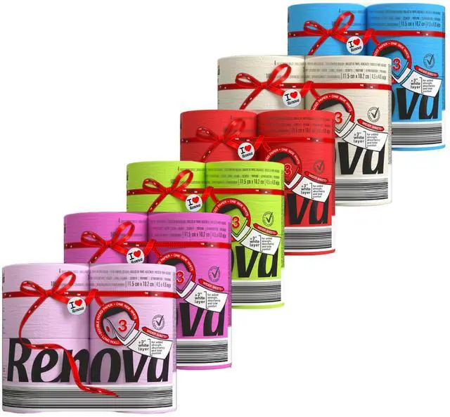 Alt view image 7 of 7 - Colored Toilet Paper 3-Ply 4 Rolls Set Soft Decorative Bathroom Tissue in Multiple Colors (Rose, 4 Count (Pack of 1))