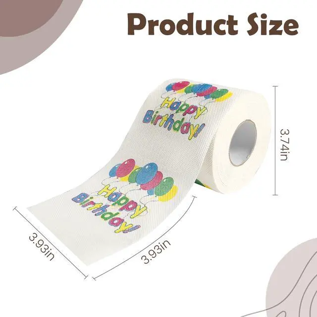 Alt view image 3 of 7 - Funny Birthday Toilet Paper Roll, Happy Birthday Decorations Gifts