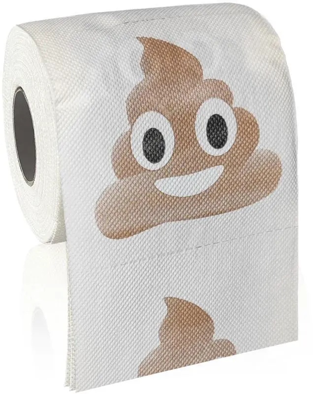 Main image of Poop Happy Birthday Decorations Gifts for Women Men Her Him, 3 Ply 150 Sheets Novelty Prank Toilet Paper Roll Tissue Papers, Custom Bathroom Decor Party Supplies Favor for Guest Friends Present