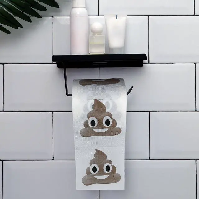 Alt view image 2 of 7 - Poop Happy Birthday Decorations Gifts for Women Men Her Him, 3 Ply 150 Sheets Novelty Prank Toilet Paper Roll Tissue Papers, Custom Bathroom Decor Party Supplies Favor for Guest Friends Present