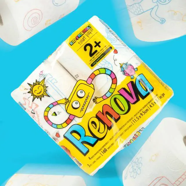 Alt view image 3 of 7 - Kids Toilet Paper 4 Rolls Pack - 3 Ply - 160 Sheets per Roll - Soft, Playful, and Ready for Any Bathroom Adventure - Make Potty Time Fun