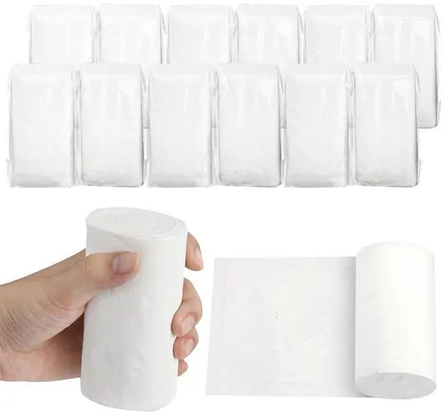 Main image of 12 PCS Travel Toilet Paper Portable Camping Toilet Paper Soft Coreless Toilet Tissue Individually Wrapped for Camping Hiking Outdoor Traveler(12)