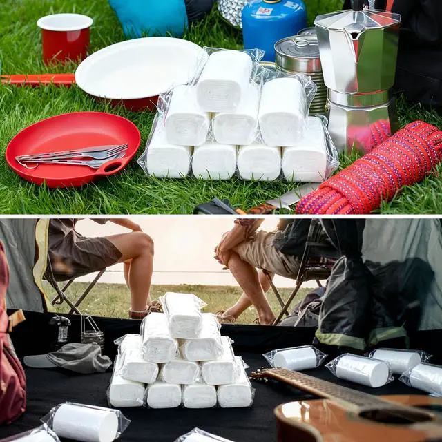 Alt view image 7 of 7 - 12 PCS Travel Toilet Paper Portable Camping Toilet Paper Soft Coreless Toilet Tissue Individually Wrapped for Camping Hiking Outdoor Traveler(12)