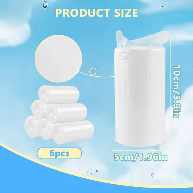 Alt view image 2 of 7 - 6 Rolls Travel Toilet Tissue Coreless Portable Toilet Tissue - Compact and Soft, Ideal for Camping, Hiking, Travel, and Outdoor Activities (6)