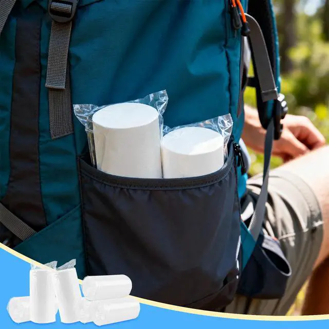 Alt view image 5 of 7 - 6 Rolls Travel Toilet Tissue Coreless Portable Toilet Tissue - Compact and Soft, Ideal for Camping, Hiking, Travel, and Outdoor Activities (6)