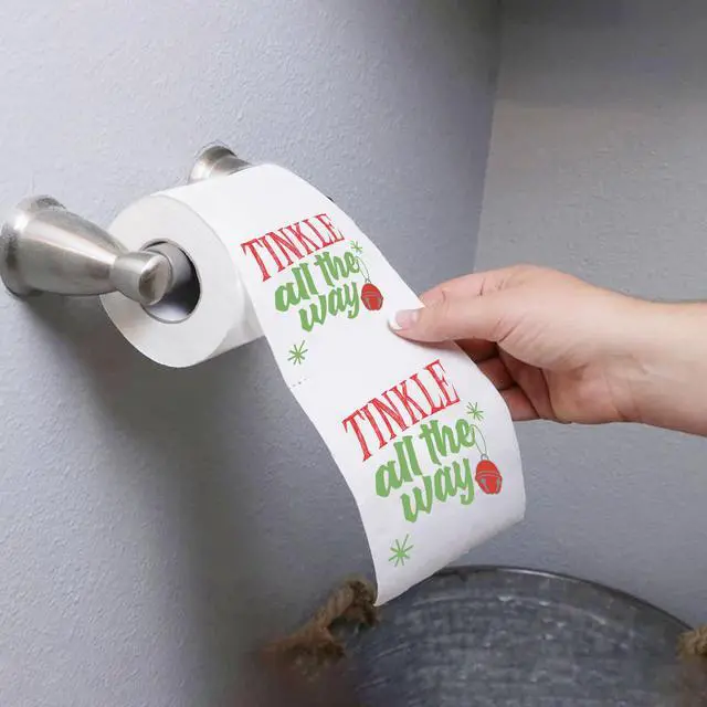 Alt view image 5 of 7 - Christmas Toilet Paper Roll Tinke All The Way - Funny Toilet Paper, Funny Merry Christmas Novelty Gifts, Perfect for White Elephant and Holiday Parties - Santa, Xmas, Grinch and Holiday Gag Gifts