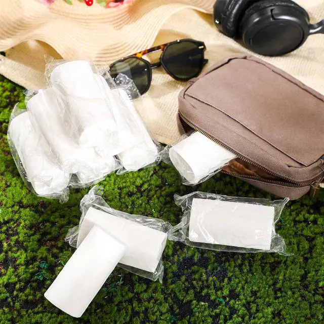 Alt view image 2 of 7 - 6 Rolls Travel Toilet Paper to Go Packs Soft Camping Toilet Paper Bulk Portable Travel Size Compact Pocket Coreless Tissue Rolls for Purses Women Hiking Camp RV Backpacking Outdoor (Clear)