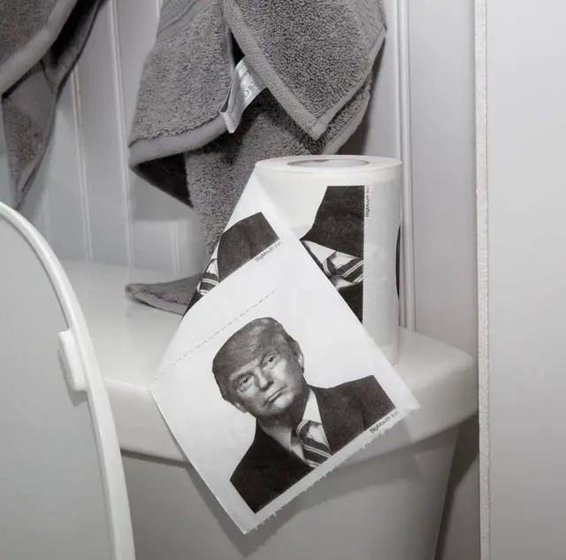 Alt view image 2 of 3 - Trump Toilet Paper, 5 Pack, White