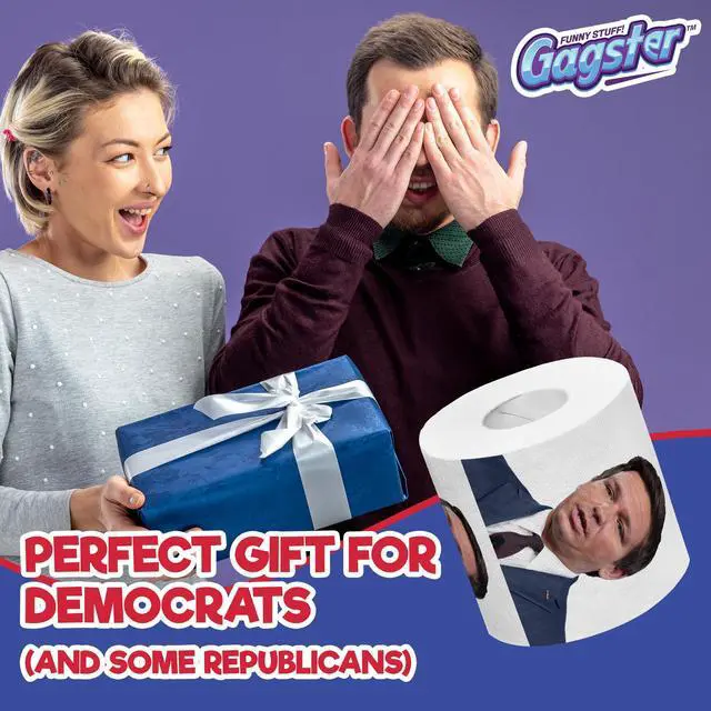 Alt view image 6 of 6 - Funny Toilet Paper Rolls Featuring Ron DeSantis - Republican Gag Gift Novelty TP With Full-Color Image Count Pack Prank with Hilarious Printed Toilet Paper