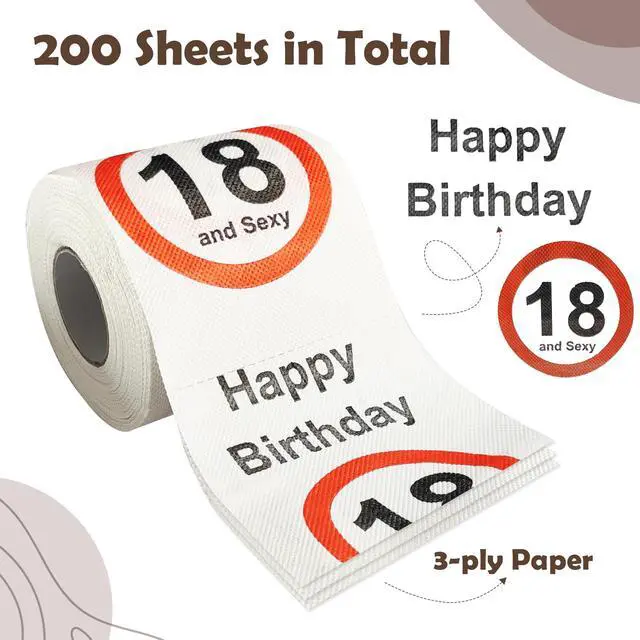 Alt view image 4 of 7 - 18th Birthday Decorations for Boys Girls,18 Year Old Boy Gifts Toliet Paper