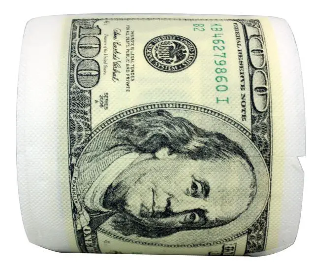 Alt view image 2 of 4 - Big Bucks Novelty Gag 3-ply Toilet Paper