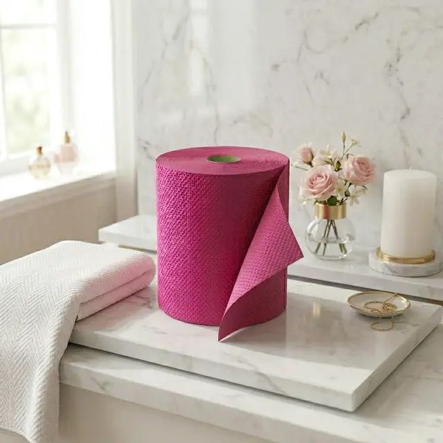 Alt view image 2 of 6 - Colored Toilet Paper Roll Ultra Soft 2-Ply Decorative Bathroom Tissue with Embossed Texture, Individually Wrapped Fun Bright Color for Parties, Events & Home Décor (Single Roll) (Pink)