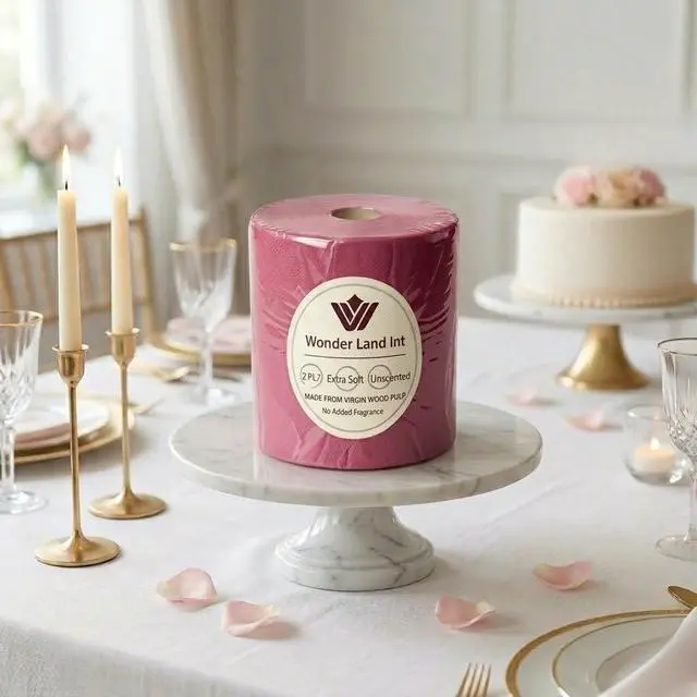 Alt view image 5 of 6 - Colored Toilet Paper Roll Ultra Soft 2-Ply Decorative Bathroom Tissue with Embossed Texture, Individually Wrapped Fun Bright Color for Parties, Events & Home Décor (Single Roll) (Pink)