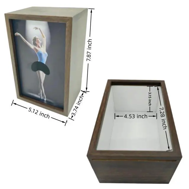 Alt view image 2 of 6 - Ballerina Tissue Box Elegant Wooden Ballet Girl Tissue Box Cover, Flying Skirt Tissue Holder for Home Office Bathroom Decor