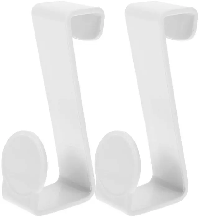 Main image of Potty Seat Hook for Toilet Tank, 2pcs Universal Z-Shaped Potty Training Seat Hanger Space Saving Over the Tank Bathroom Storage Hook for Toddler Toilet Training Ring, No Drilling, White