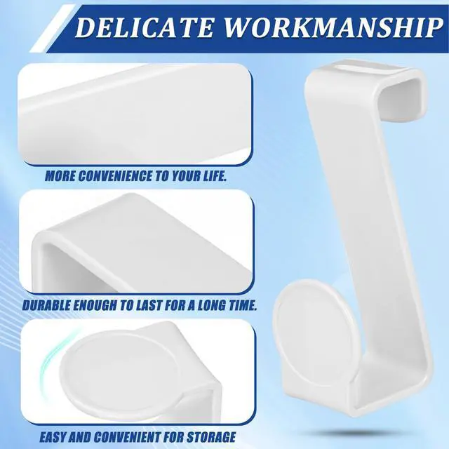 Alt view image 3 of 7 - Potty Seat Hook for Toilet Tank, 2pcs Universal Z-Shaped Potty Training Seat Hanger Space Saving Over the Tank Bathroom Storage Hook for Toddler Toilet Training Ring, No Drilling, White