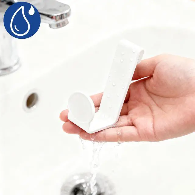 Alt view image 4 of 7 - Potty Seat Hook for Toilet Tank, 2pcs Universal Z-Shaped Potty Training Seat Hanger Space Saving Over the Tank Bathroom Storage Hook for Toddler Toilet Training Ring, No Drilling, White