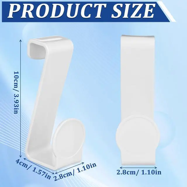 Alt view image 6 of 7 - Potty Seat Hook for Toilet Tank, 2pcs Universal Z-Shaped Potty Training Seat Hanger Space Saving Over the Tank Bathroom Storage Hook for Toddler Toilet Training Ring, No Drilling, White