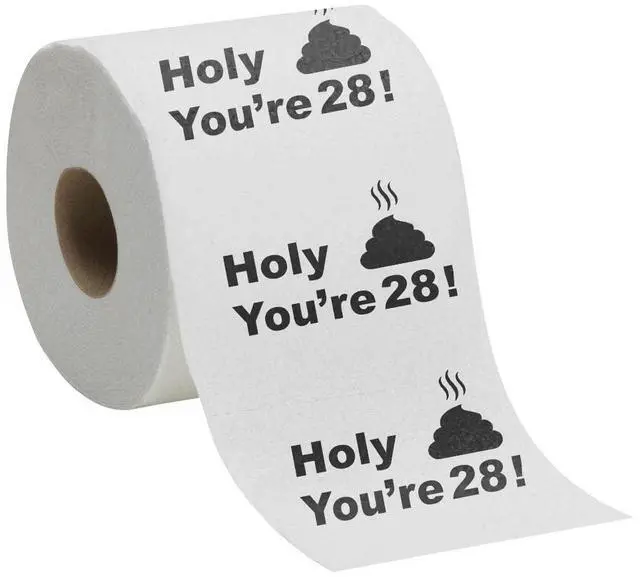 Main image of 28th Birthday Decorations Toilet Paper for Boys & Girls - Funny Design Novelty Great Hilarious Gag Gift - Eco-Friendly, Ultra Soft & Comfortable - Perfect for Birthday Christmas & Party Supplies