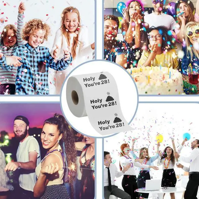 Alt view image 4 of 6 - 28th Birthday Decorations Toilet Paper for Boys & Girls - Funny Design Novelty Great Hilarious Gag Gift - Eco-Friendly, Ultra Soft & Comfortable - Perfect for Birthday Christmas & Party Supplies
