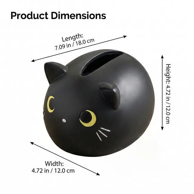 Alt view image 2 of 6 - 7.1 x 4.7 x 4.7 Inch Cartoon Cat Tissue Box - Whimsical Tissue Dispenser for Bathroom Kitchen Bedroom Home Decor, Cute Kitty Face - Black Silicone