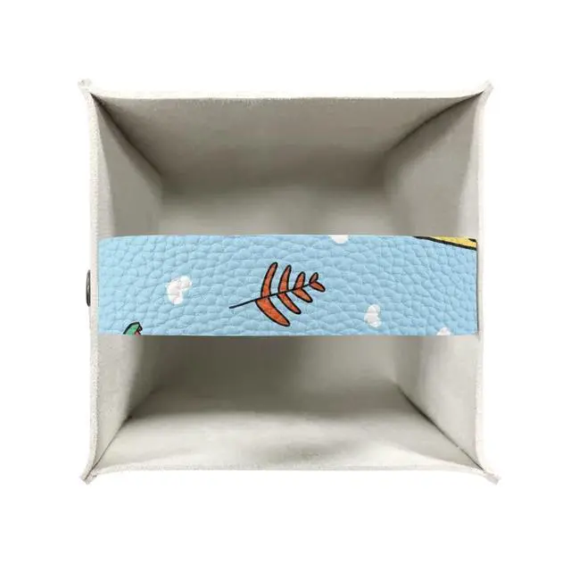 Alt view image 3 of 7 - Cartoon Dinosaur Tissue Box Holder for Kids Room Decoration Durable Leather PU Napkin Holder Case Cover Square Cube Tissue Facial Paper Organizers with Bottom Belt