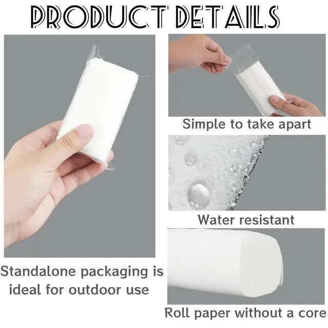 Alt view image 3 of 7 - 15 Rolls Travel Toilet Paper Bulk Portable Soft Camping Toilet Paper Travel Size Clear Coreless Tissue Rolls Compact Pocket for Women Purses Backpacking RV Outdoor Hiking