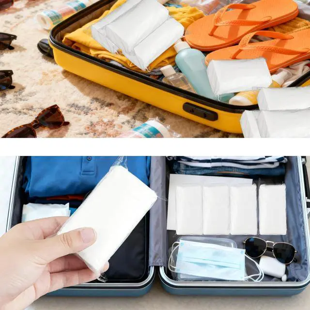 Alt view image 4 of 7 - 15 Rolls Travel Toilet Paper Bulk Portable Soft Camping Toilet Paper Travel Size Clear Coreless Tissue Rolls Compact Pocket for Women Purses Backpacking RV Outdoor Hiking