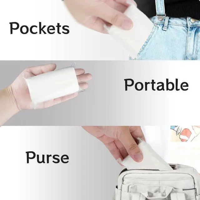 Alt view image 6 of 7 - 15 Rolls Travel Toilet Paper Bulk Portable Soft Camping Toilet Paper Travel Size Clear Coreless Tissue Rolls Compact Pocket for Women Purses Backpacking RV Outdoor Hiking