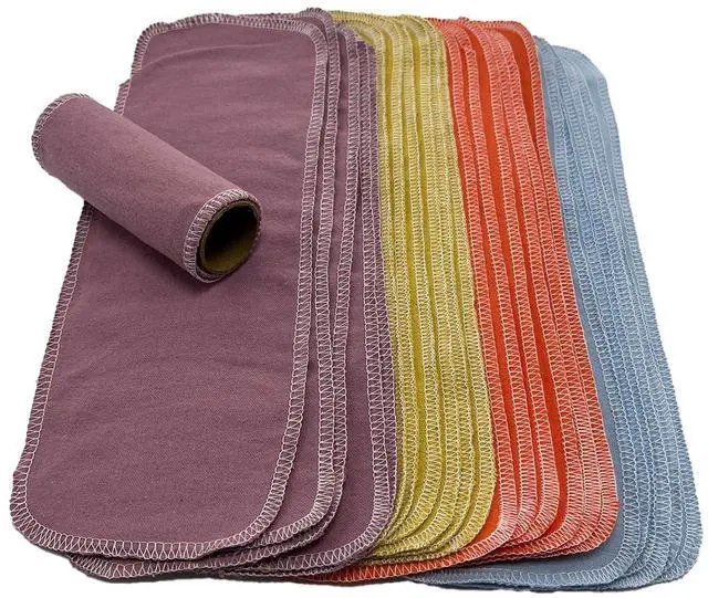 Main image of Reusable Toilet Paper Towels 24 Count Roll,Washable Absorbent No Tear Bidet Towels Cotton Cloth,Zero Waste Cleaning Supplies for Bathroom(Solid 4 Colors)