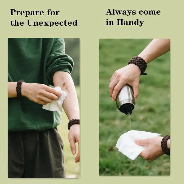 Alt view image 5 of 7 - Compressed Towel Tablets, Bamboo Camping Toilet Paper Tablets, Disposable Coin Tissues, Perfect for Travel, Hiking, Backpacking - 100 Pack