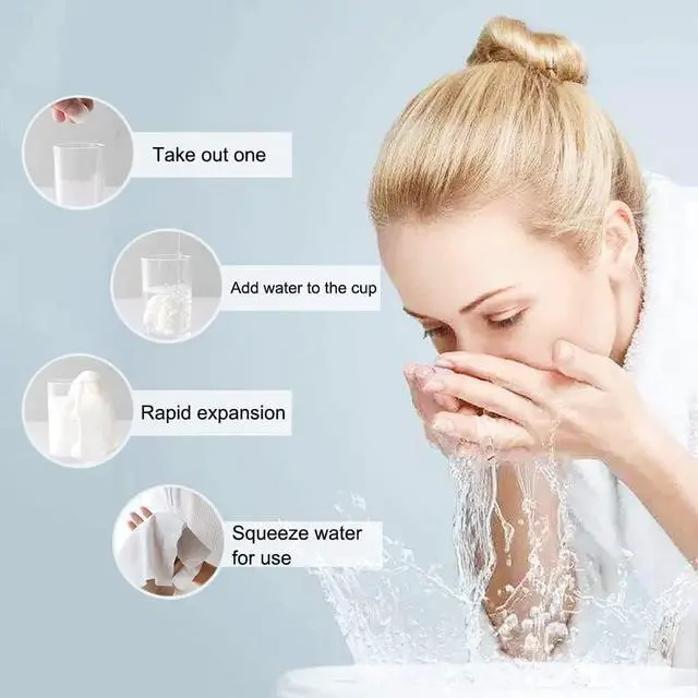 Alt view image 7 of 7 - Canned 100 PCS Compressed Towels Portable Mini Compressed Coin Tissue for Travel Sports, Beauty Salon or Home Hand Wipes