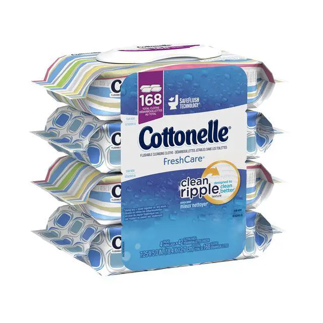 Alt view image 2 of 2 - Fresh Care Flushable Cleansing Cloths, 42 Sheets, Count of 4 (packaging may vary)