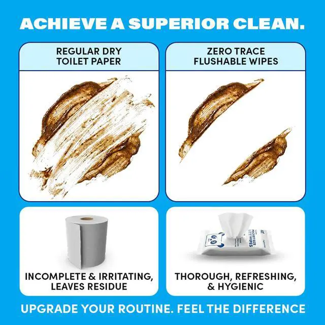 Alt view image 4 of 7 - Flushable Wipes Pack Portable Travel Wipes Pocket Size for Adults, Kids & Baby Care 99.5% Water, Safe for Sensitive Skin, Hypoallergenic & Unscented 10 Packs × 6 (60 Total)