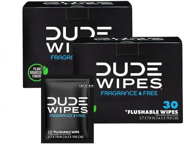 Main image of On-The-Go Unscented Adult Flushable Travel Wipes, 60 Count
