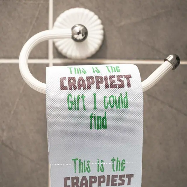 Alt view image 2 of 6 - Crappiest Gift Funny Toilet Paper - 3-Ply Prank Gag Roll