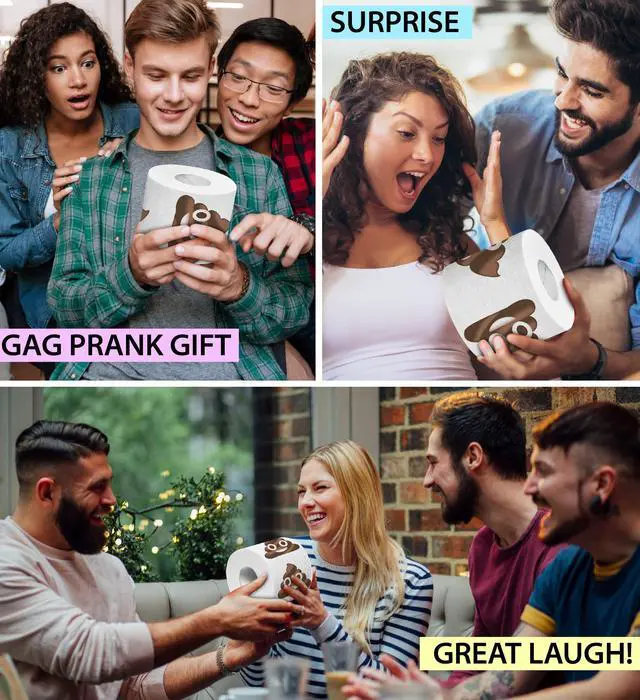Alt view image 4 of 7 - Face Emotion Printed Toilet Paper Gift Funny Toilet Paper Roll For Prank, Surprise, Bathroom Decor, Novelty Gift For Men, Women, Friends, Family, Birthday Party 500 Sheets