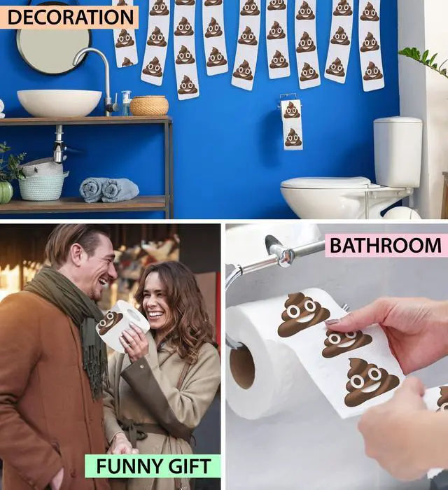Alt view image 5 of 7 - Face Emotion Printed Toilet Paper Gift Funny Toilet Paper Roll For Prank, Surprise, Bathroom Decor, Novelty Gift For Men, Women, Friends, Family, Birthday Party 500 Sheets