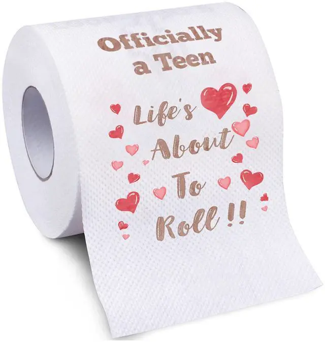Alt view image 4 of 7 - Happy 13th Birthday Gifts For Girls & Boys, 13th Birthday Decorations, 13 Year Old Gift Ideas For Teen Girl Boy Teenager - Unique Coolest, Funny, Party Decor Toilet Paper Gag Gift Presents (2 Roll)