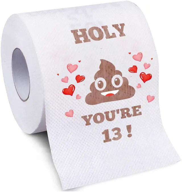 Alt view image 6 of 7 - Happy 13th Birthday Gifts For Girls & Boys, 13th Birthday Decorations, 13 Year Old Gift Ideas For Teen Girl Boy Teenager - Unique Coolest, Funny, Party Decor Toilet Paper Gag Gift Presents (2 Roll)