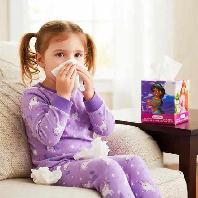 Alt view image 3 of 6 - Princess Facial Tissue Box Set - 74 Hypoallergenic Baby Soft Disney 2-Ply Tissues, Stickers, More for Travel, School, Classroom