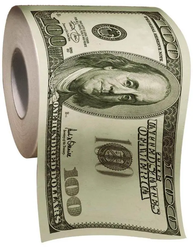 Main image of Treasure Gurus Roll of Toilet Paper One Hundred Dollar Bill 100