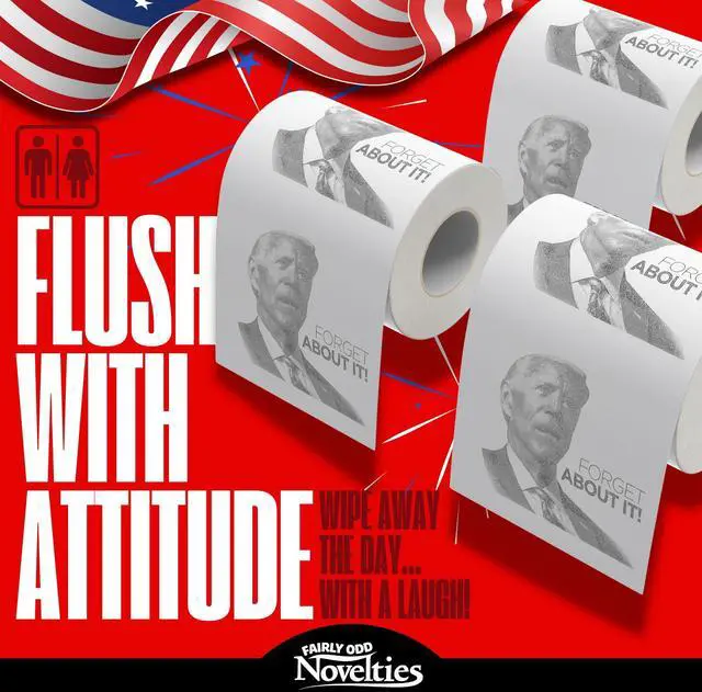 Alt view image 2 of 5 - Joe Biden Novelty Toilet Paper, 3-Pack Funny Political Gag Gift for Republicans, Custom Printed Democrat Humor, White Elephant Party Supply