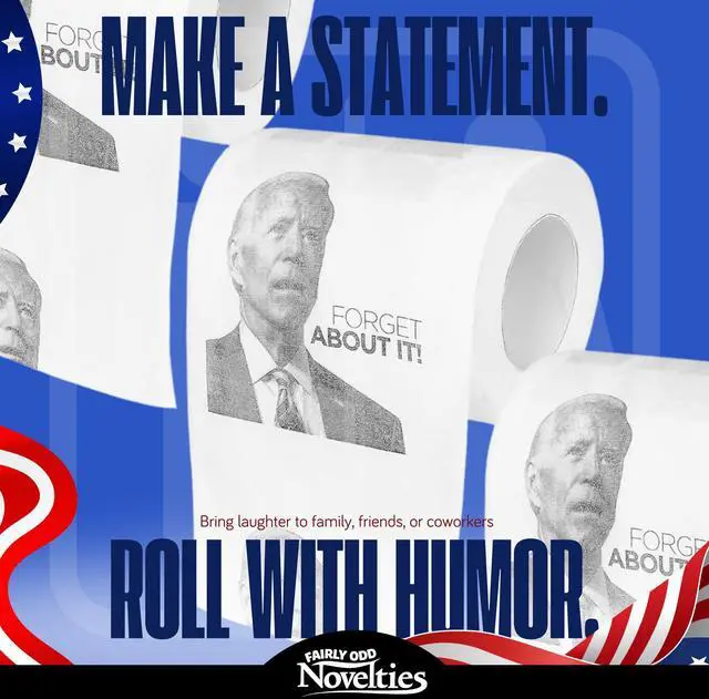 Alt view image 5 of 5 - Joe Biden Novelty Toilet Paper, 3-Pack Funny Political Gag Gift for Republicans, Custom Printed Democrat Humor, White Elephant Party Supply