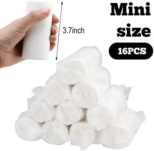 Alt view image 2 of 7 - 16 Rolls Travel Toilet Paper to Go Packs, Soft Coreless Camping Toilet Paper, Compact Pocket Tissue for Camping Hiking Outdoor Rv and Travel, Portable Individually Wrapped