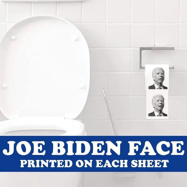 Alt view image 7 of 7 - Joe Biden Toilet Paper, Funny Political Novelty Biden TP Gag Gift 2-Pack