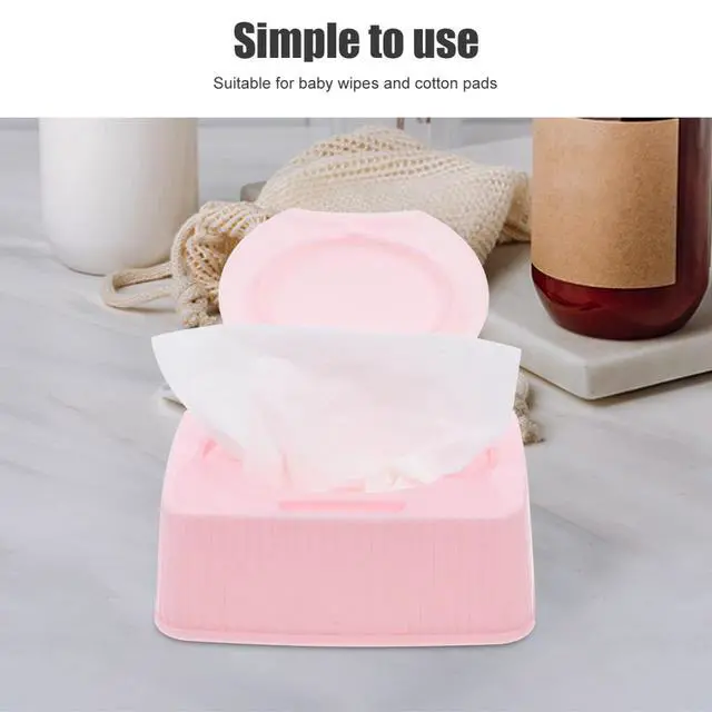 Alt view image 6 of 7 - Portable Wipe Holder Travel Case Flip Lid Dustproof Storage Box for Nursery Bathroom Makeup Cotton Pads