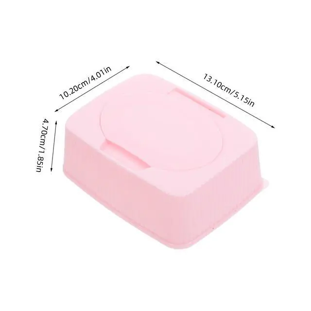 Alt view image 7 of 7 - Portable Wipe Holder Travel Case Flip Lid Dustproof Storage Box for Nursery Bathroom Makeup Cotton Pads