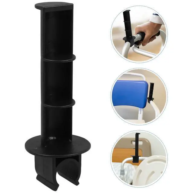 Alt view image 3 of 7 - Toilet Paper Dispenser Holder for Bedside Commode Bar with Handle Mount Fit for Seniors Easy Installation Keeps Tissue Elevated for Clean Bathroom